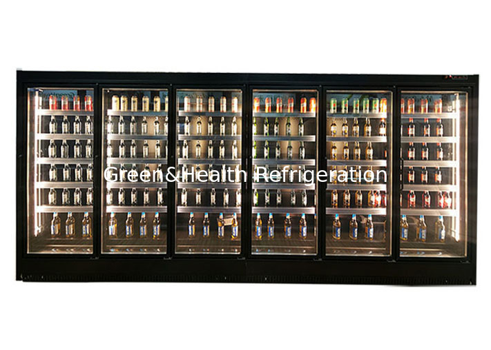 Fashion Design Multideck Glass Door Display Refrigerator For Beverage With LED Light