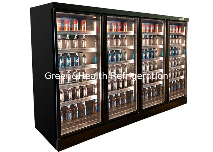 Fashion Design Multideck Glass Door Display Refrigerator For Beverage With LED Light