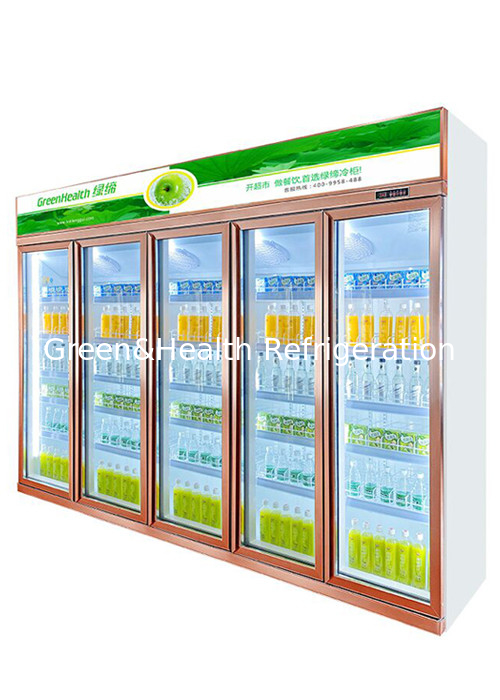 Supermarket Commercial Beverage Display Case Coca Cola Fridge Chiller Glass Door R290