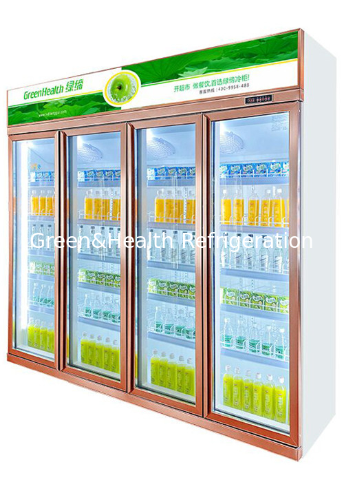 Supermarket Commercial Beverage Display Case Coca Cola Fridge Chiller Glass Door R290