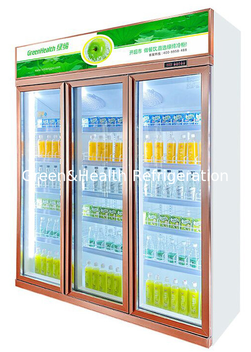 Supermarket Commercial Beverage Display Case Coca Cola Fridge Chiller Glass Door R290