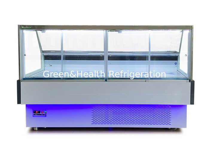 White Front Open Sliding Glass Door Deli Display Chiller With Danfoss Compressor