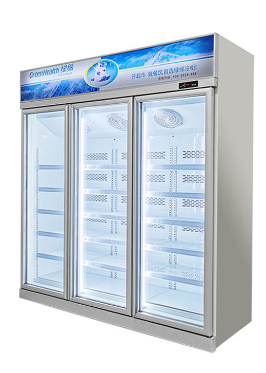 Custom Size Color 3 Door Display Commercial Upright Freezer For Meat Dumplings