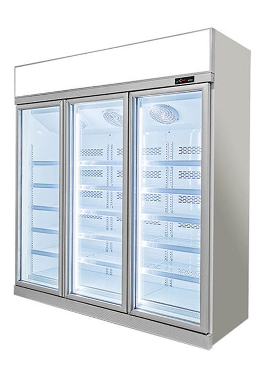 Custom Size Color 3 Door Display Commercial Upright Freezer For Meat Dumplings