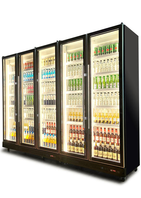 Popular Commercial Soft Drink Display Cooler With Tricolor LED Light