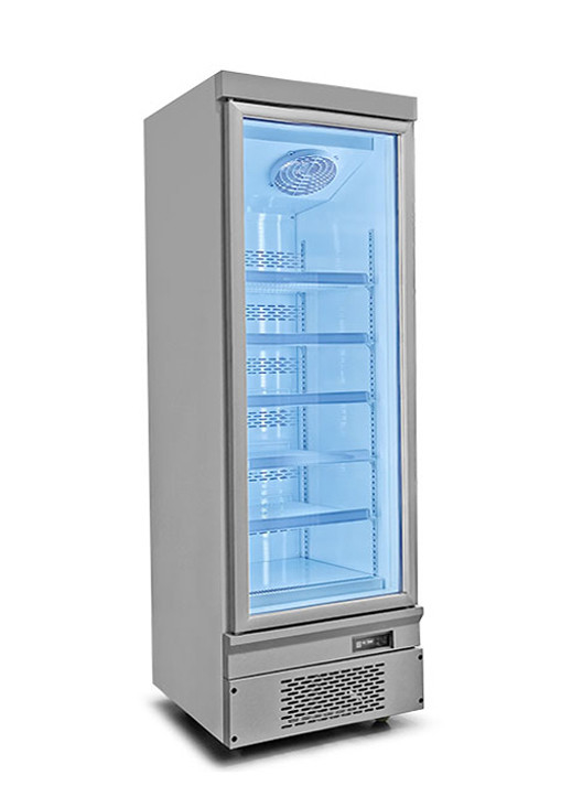 Rapid Frozen Glass Doors Upright Commercial Freezer Display For Supermarket