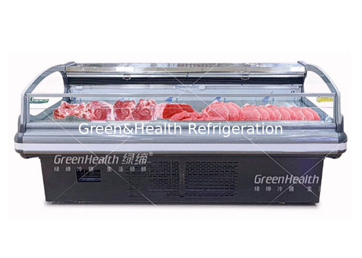 Commercial Meat Display Chiller with Dynamic Cooling LED Lighting and Danfoss/Secop Compressors for Supermarkets