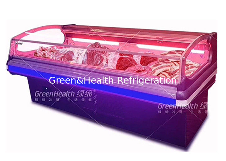 Commercial Meat Display Chiller with Dynamic Cooling LED Lighting and Danfoss/Secop Compressors for Supermarkets