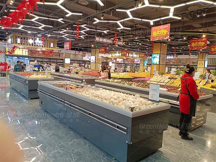 Top Open Type Display Commercial Horizontal Fruit And Vegetable Chiller