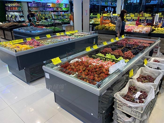 Top Open Type Display Commercial Horizontal Fruit And Vegetable Chiller