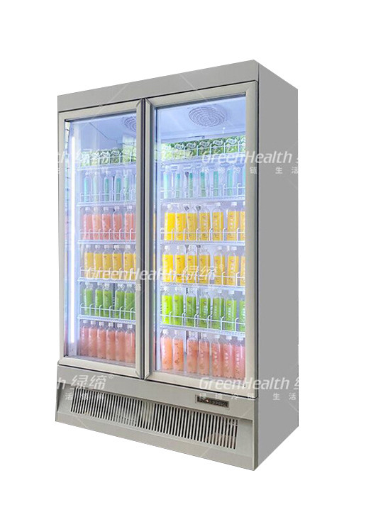 Standard Type Single / Double Door Vertical Cooler For Drinks Display