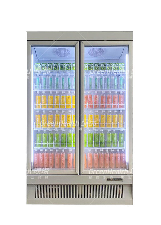 Standard Type Single / Double Door Vertical Cooler For Drinks Display
