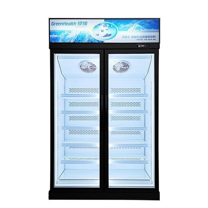Supermarket 1 / 2 / 3 Glass Doors Display Upright Freezer For Ice Cream