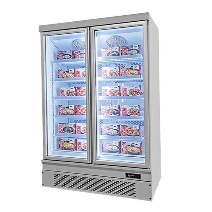 Vertical Refrigerator Frozen Meat Upright Display Freezer Stand Up For Shop
