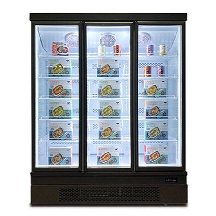 Vertical Refrigerator Frozen Meat Upright Display Freezer Stand Up For Shop