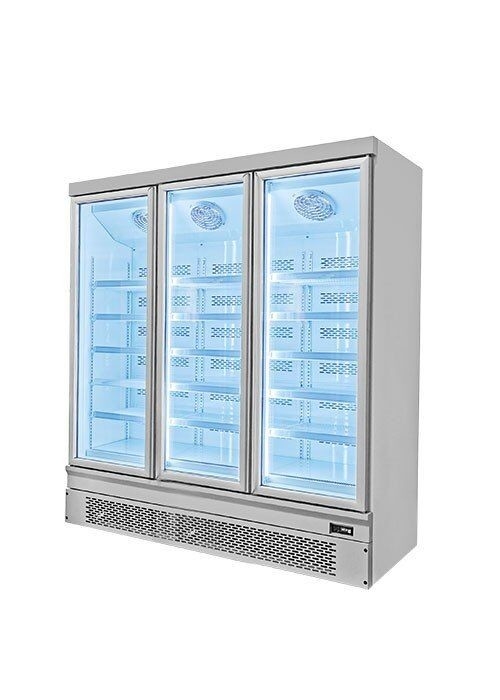 5 Adjustable Shelves Frozen Product Display Freezer Air Cooling With Glass Door