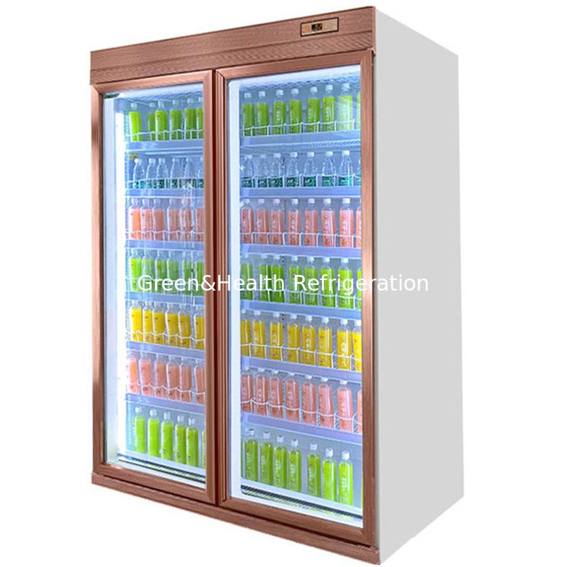 Multi Doors Supermarket Upright Glass Door Commercial Beverage Display Cooler