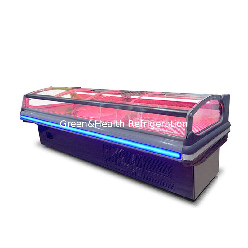 Open Type Self Service Counter Frozen Product Display Freezer For Meat Fish