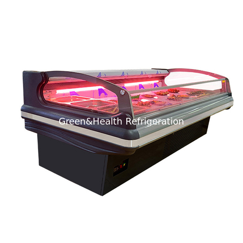 Open Type Self Service Counter Frozen Product Display Freezer For Meat Fish