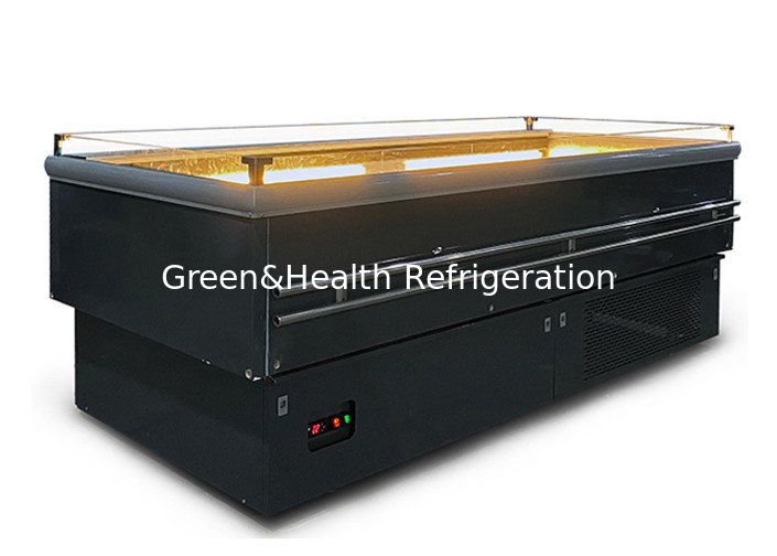 Factory Supply Fruit Shop Open Display Cooler Island Type For Commercial Use