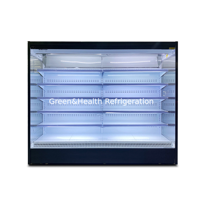 Upright Commercial Large Open Deck Chillers For Drinks Fruits