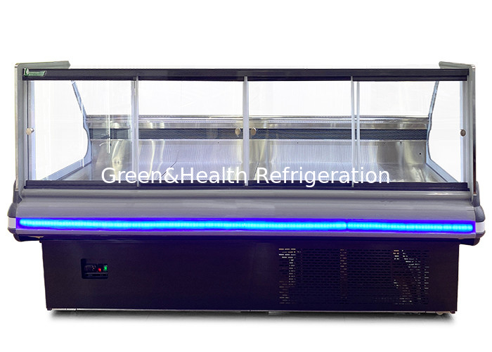 Two Side Open Thickened Glass Sliding Door Deli Food Refrigerator With Stainless Steel