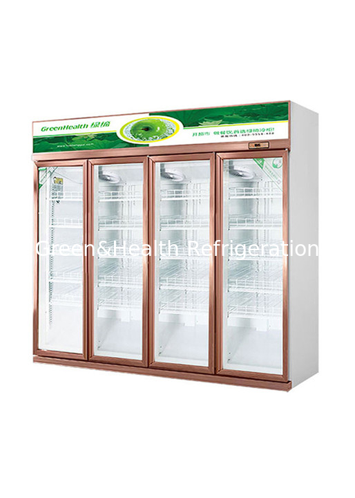 High Efficient Upright Display Fridge For Supermarket / Shopping Mall