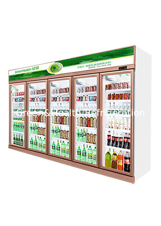 High Efficient Upright Display Fridge For Supermarket / Shopping Mall