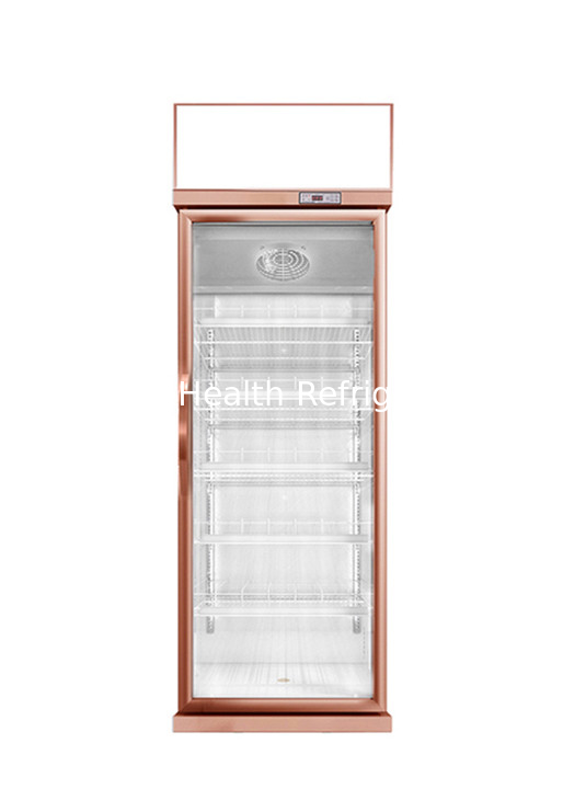 Large Space Transparent Glass Door Drink Refrigerator For Product Refrigerated