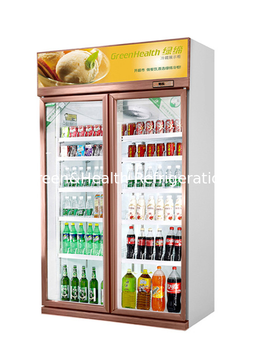 Large Space Transparent Glass Door Drink Refrigerator For Product Refrigerated