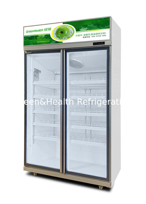 Air Cooling Supermarket Beverage Stand Refrigerator Display Cabinet Temprature 2 To 8