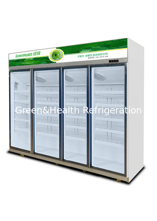 Air Cooling Supermarket Beverage Stand Refrigerator Display Cabinet Temprature 2 To 8