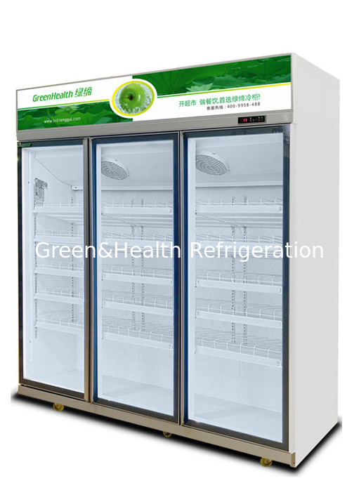 Air Cooling Supermarket Beverage Stand Refrigerator Display Cabinet Temprature 2 To 8