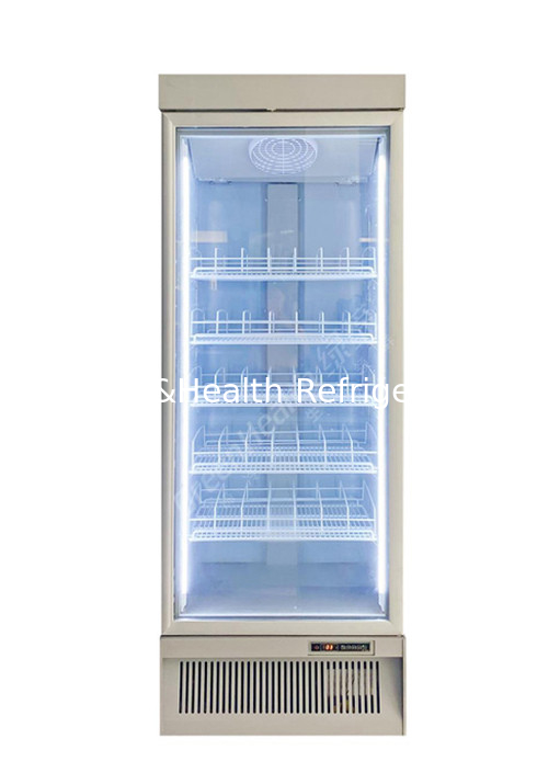 Supermarket Upright Display Visicooler Beverage Cold Drink Chiller With Self Closing Function