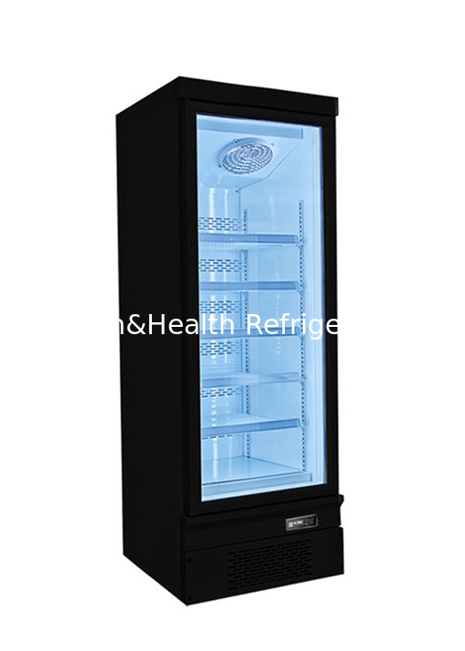 -18~-22 Glass Door Commercial Upright Deep Freezer For Restaurant LED Lighting