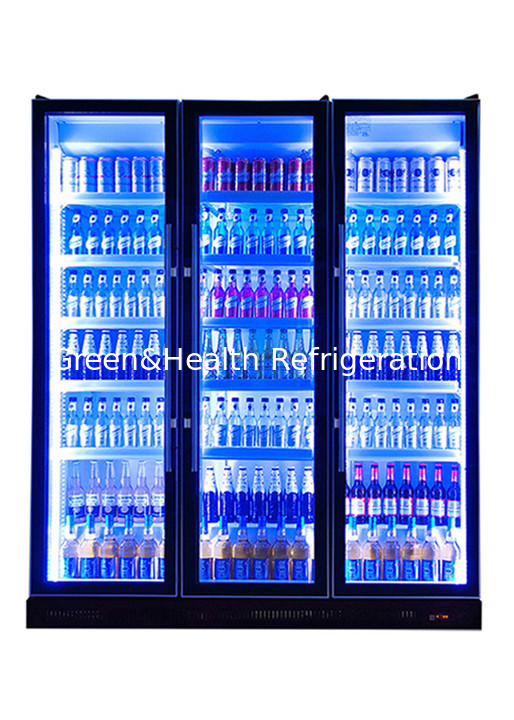 Glass Door Beer Fridge Drink Beverage Cooler And Chiller With Colorful LED