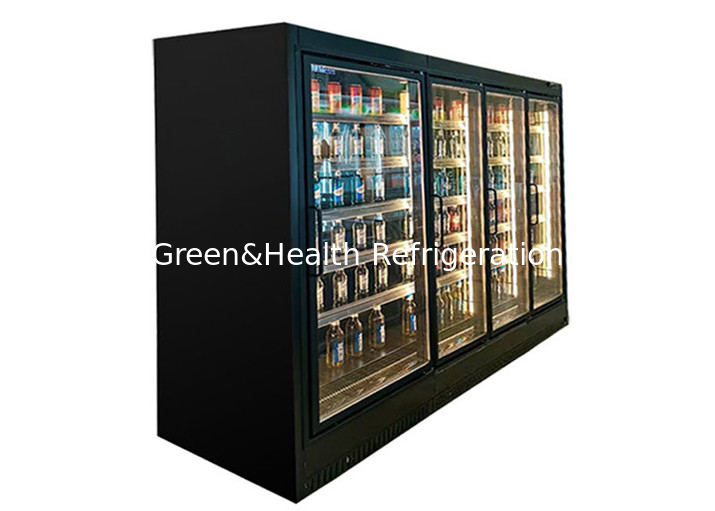 4 Glass Door Multi Deck Refrigerator Dairy Storage Chiller 2-8 Degree