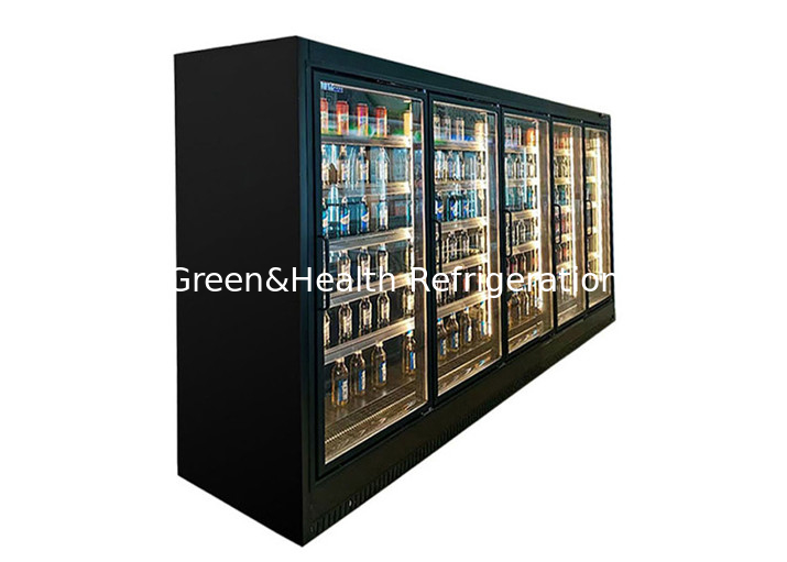 4 Glass Door Multi Deck Refrigerator Dairy Storage Chiller 2-8 Degree