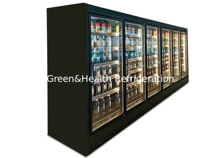 4 Glass Door Multi Deck Refrigerator Dairy Storage Chiller 2-8 Degree