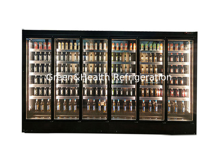 4 Glass Door Multi Deck Refrigerator Dairy Storage Chiller 2-8 Degree
