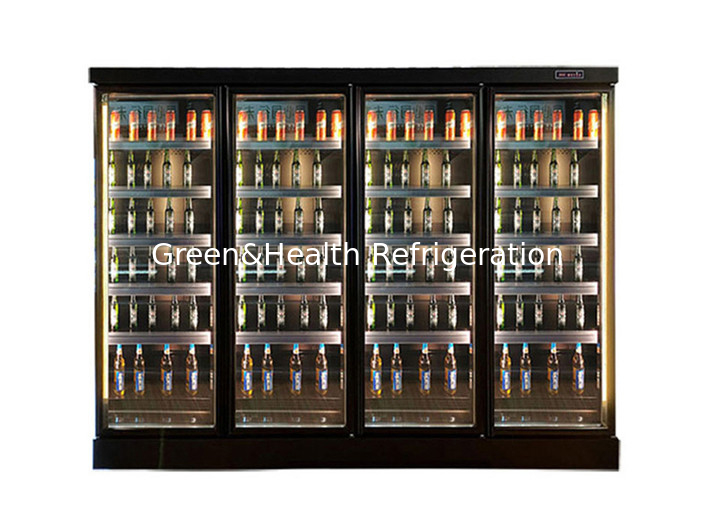 4 Glass Door Multi Deck Refrigerator Dairy Storage Chiller 2-8 Degree