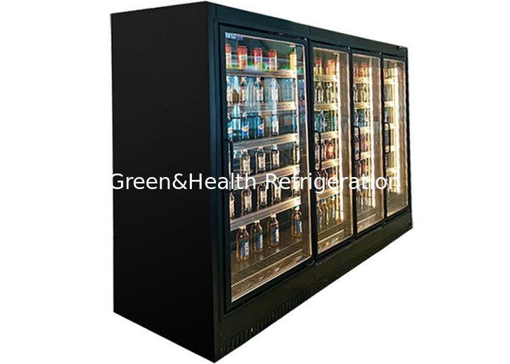 Remote Compressor Auto Defrosting Multi Deck Soft Drink Display Chiller For Hotel