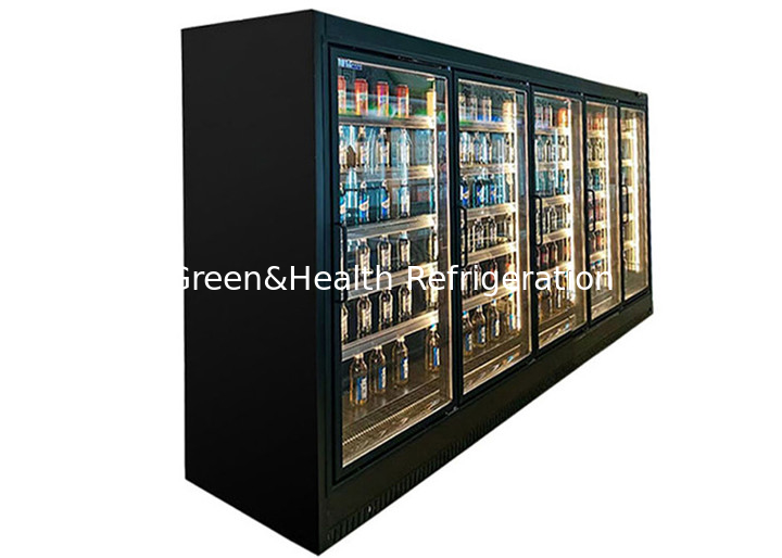 Remote Compressor Auto Defrosting Multi Deck Soft Drink Display Chiller For Hotel