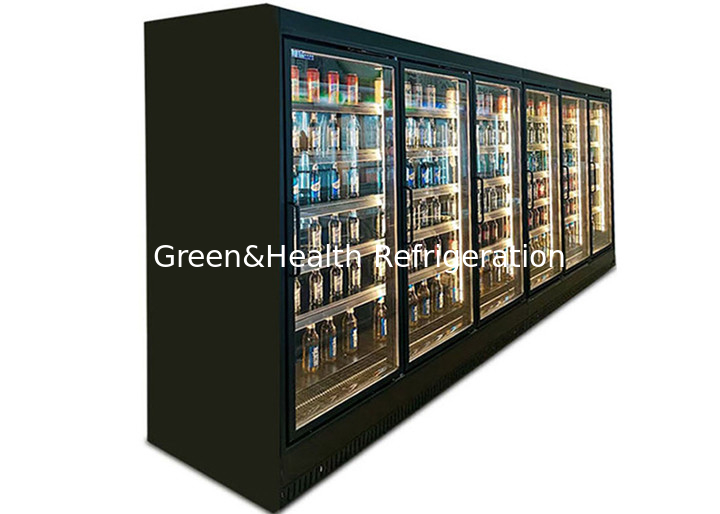 Remote Compressor Auto Defrosting Multi Deck Soft Drink Display Chiller For Hotel
