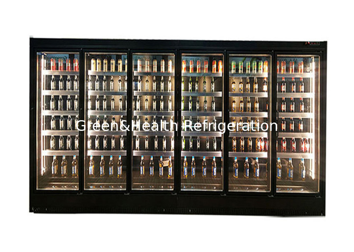 Remote Compressor Auto Defrosting Multi Deck Soft Drink Display Chiller For Hotel
