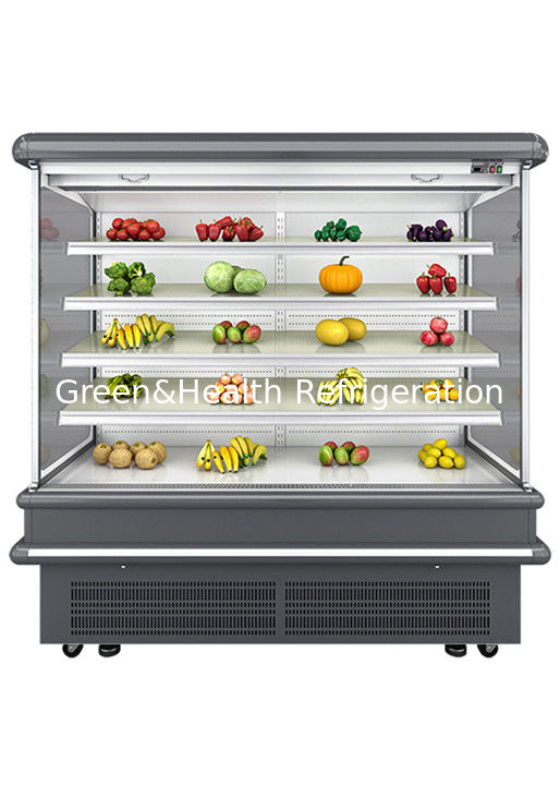 2.5m Supermarket Multi Deck Open Chiller with Dynamic Fan Cooling and Auto Defrost for Wall Display Fridge
