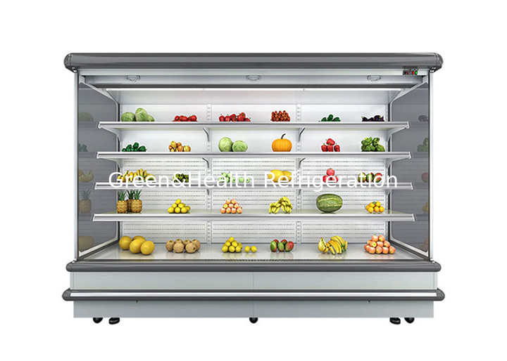 Factory Price Fruit Shop Vertical Open Front Supermarket Display Chiller