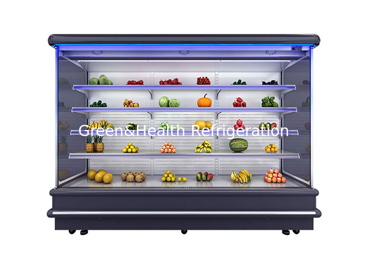 Factory Price Fruit Shop Vertical Open Front Supermarket Display Chiller