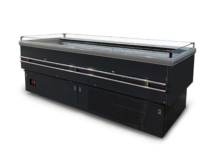 Eco Friendly Open Cooked Food Fresh Fruit Display Fridge Cooler 700L 3 Meter Length