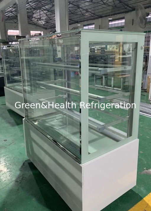 Black Color Right Angle Good Quality Compressor Dessert Display Cooler For Cake Bread Ice Cream Showcase